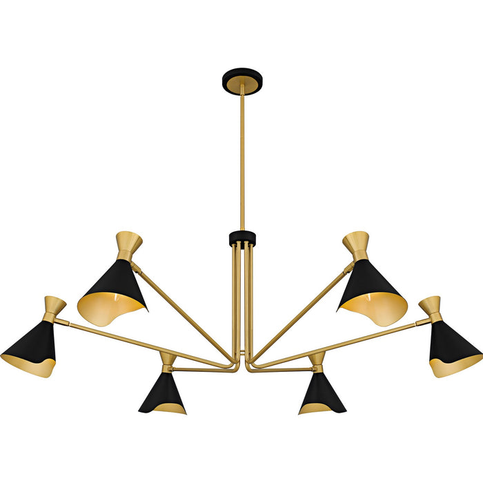 Myhouse Lighting Quoizel - ADN5052MBK - Six Light Chandelier - Arden - Matte Black