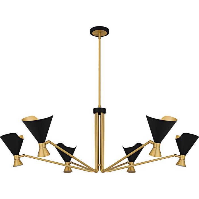 Myhouse Lighting Quoizel - ADN5052MBK - Six Light Chandelier - Arden - Matte Black