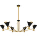 Myhouse Lighting Quoizel - ADN5052MBK - Six Light Chandelier - Arden - Matte Black