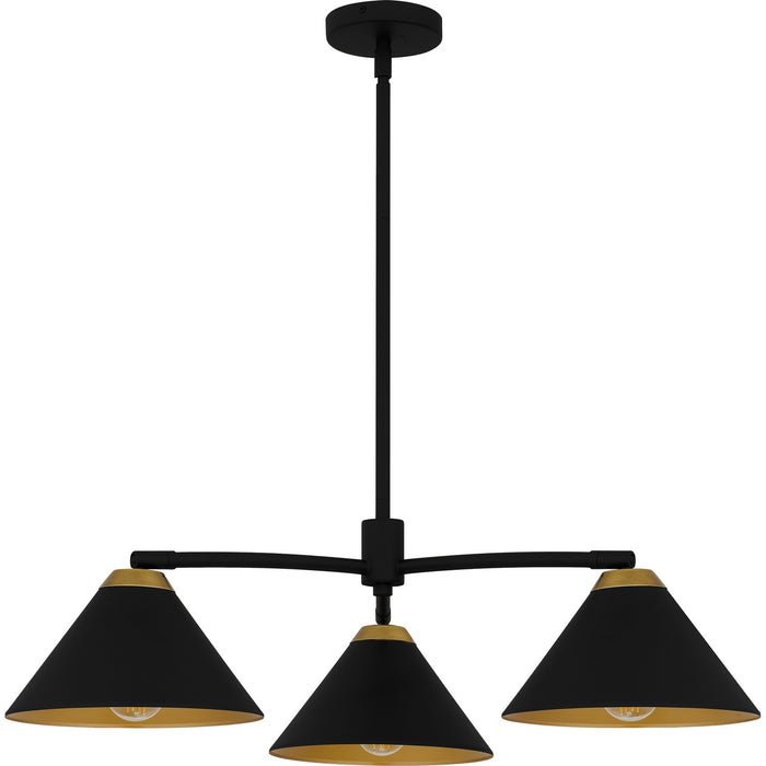 Myhouse Lighting Quoizel - ALS5032MBK - Three Light Chandelier - Alscott - Matte Black