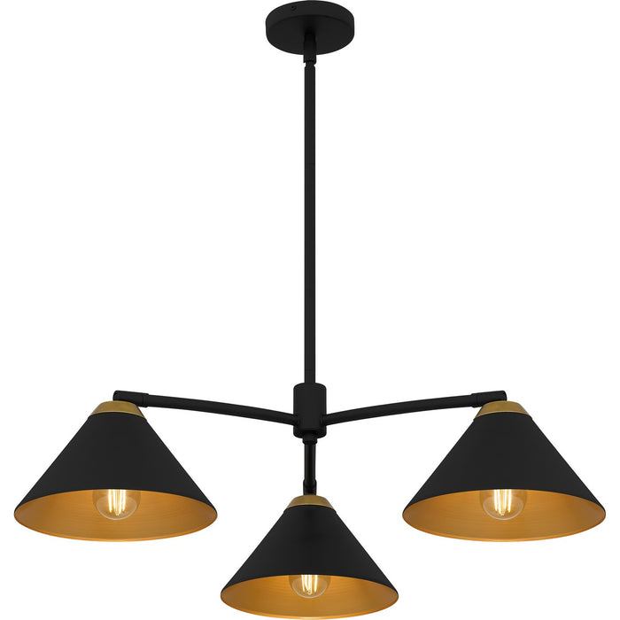 Myhouse Lighting Quoizel - ALS5032MBK - Three Light Chandelier - Alscott - Matte Black