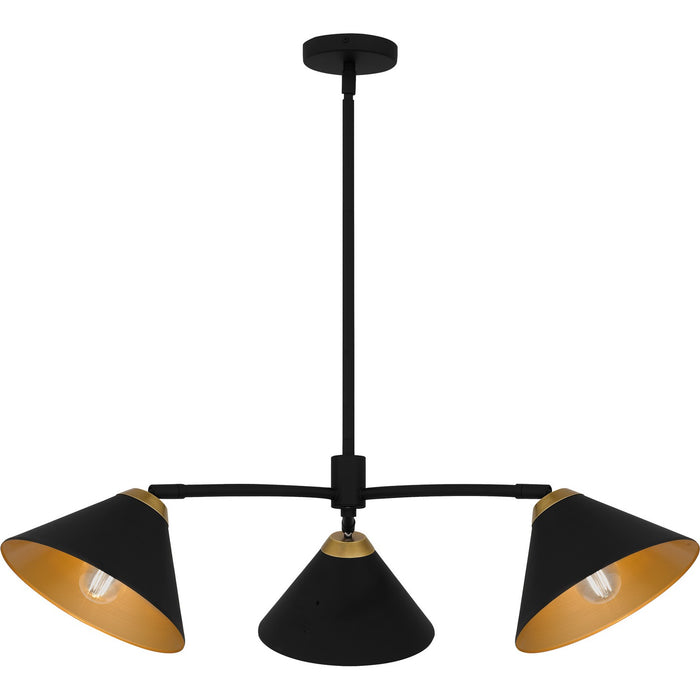 Myhouse Lighting Quoizel - ALS5032MBK - Three Light Chandelier - Alscott - Matte Black