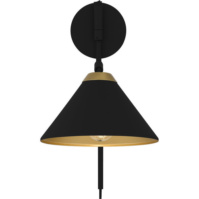 Myhouse Lighting Quoizel - ALS8810MBK - One Light Wall Sconce - Alscott - Matte Black