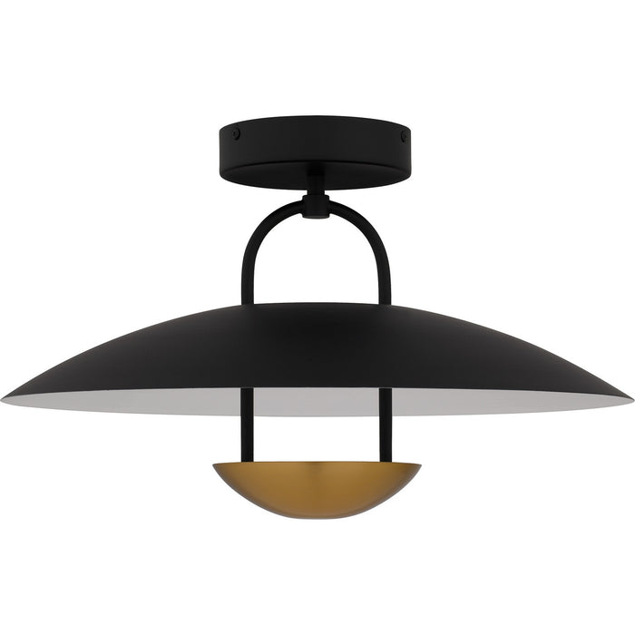 Myhouse Lighting Quoizel - BIN1718MBK - LED Semi-Flush Mount - Bingham - Matte Black