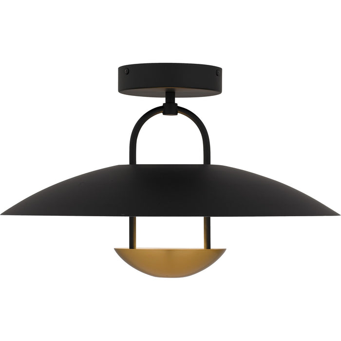 Myhouse Lighting Quoizel - BIN1718MBK - LED Semi-Flush Mount - Bingham - Matte Black