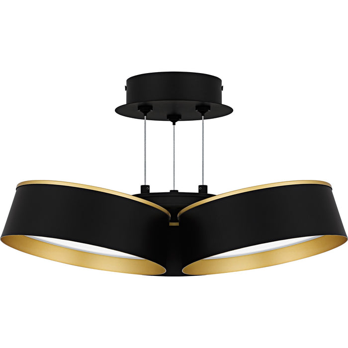 Myhouse Lighting Quoizel - BYS1719MBK - LED Semi-Flush Mount - Byrnes - Matte Black