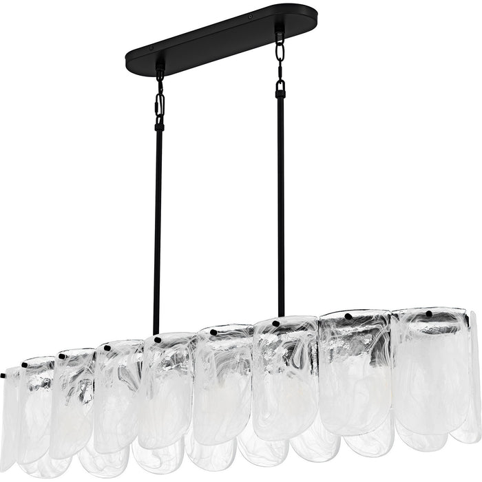 Myhouse Lighting Quoizel - CAS543MBK - Five Light Linear Chandelier - Cassidy - Matte Black