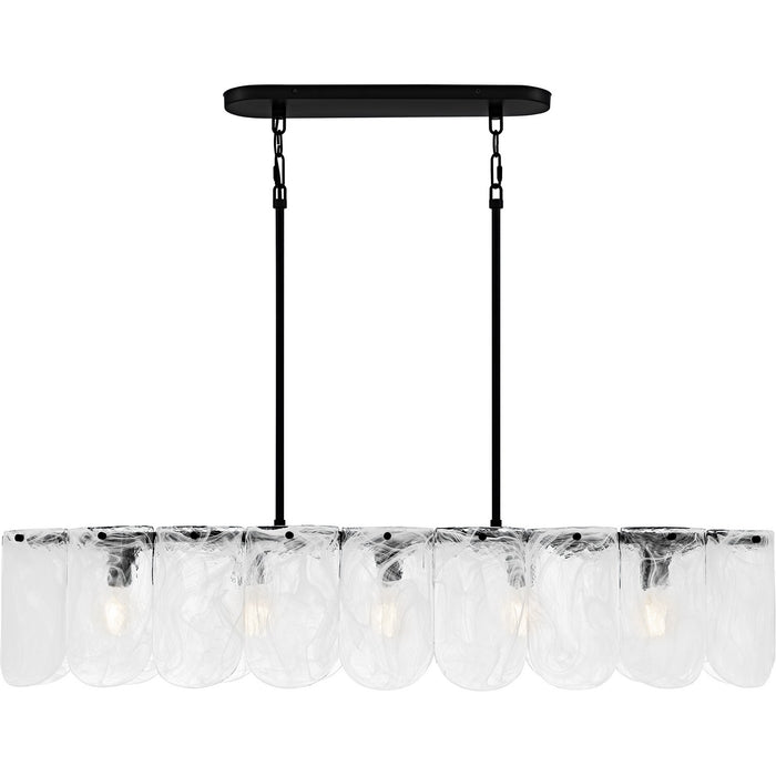 Myhouse Lighting Quoizel - CAS543MBK - Five Light Linear Chandelier - Cassidy - Matte Black