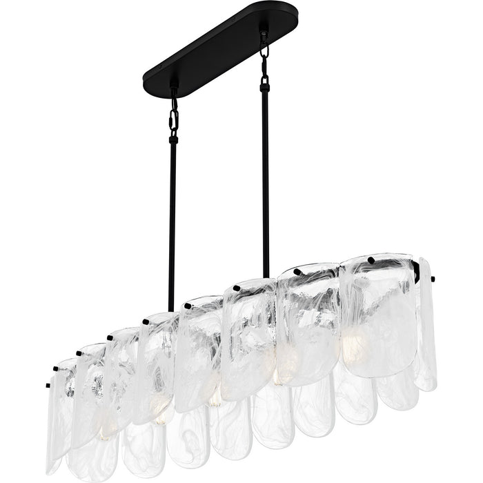 Myhouse Lighting Quoizel - CAS543MBK - Five Light Linear Chandelier - Cassidy - Matte Black