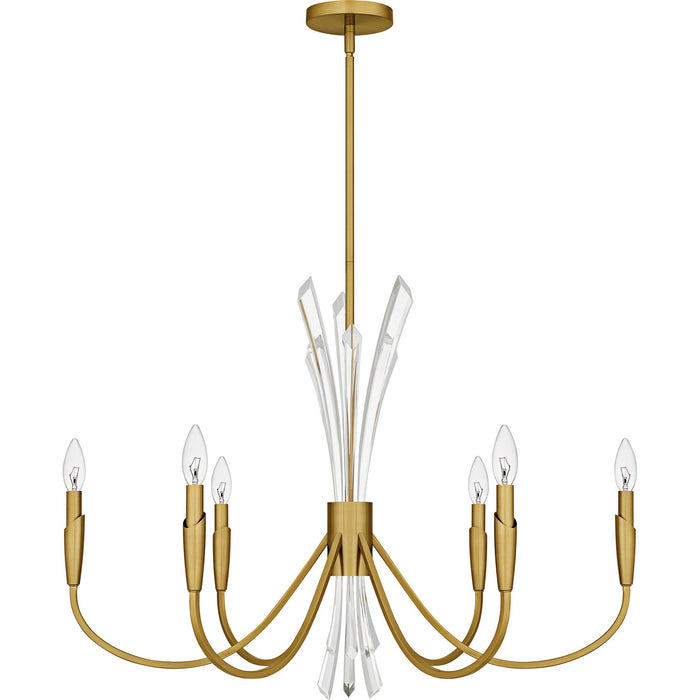 Myhouse Lighting Quoizel - CCY5032BRG - Six Light Chandelier - Cecily - Brushed Gold