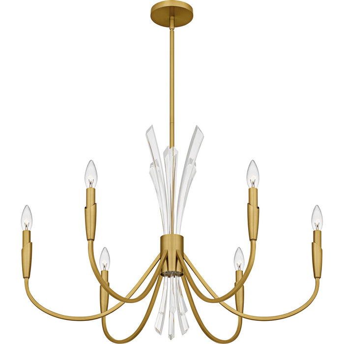 Myhouse Lighting Quoizel - CCY5032BRG - Six Light Chandelier - Cecily - Brushed Gold