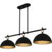 Myhouse Lighting Quoizel - CEO344MBK - Three Light Linear Chandelier - Cleo - Matte Black