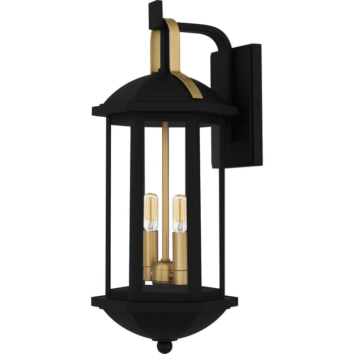 Myhouse Lighting Quoizel - CFD8408MBK - Two Light Outdoor Wall Lantern - Crestfield - Matte Black