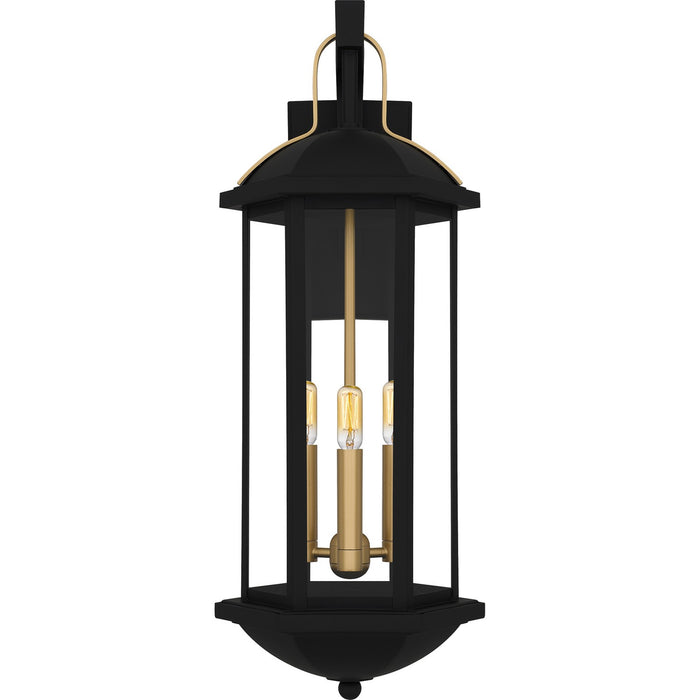 Myhouse Lighting Quoizel - CFD8410MBK - Three Light Outdoor Wall Lantern - Crestfield - Matte Black