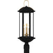 Myhouse Lighting Quoizel - CFD9010MBK - Three Light Outdoor Post Lantern - Crestfield - Matte Black
