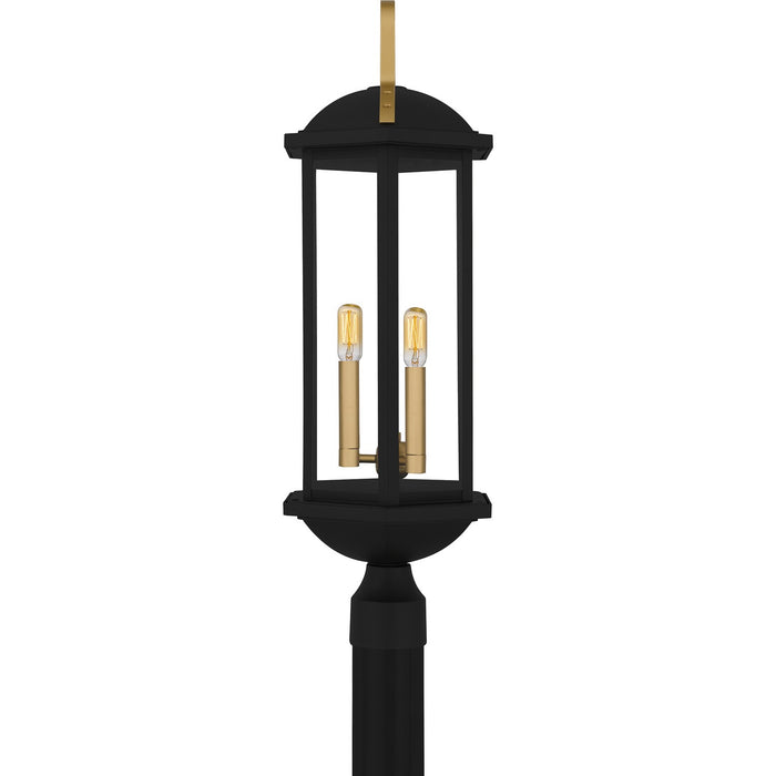 Myhouse Lighting Quoizel - CFD9010MBK - Three Light Outdoor Post Lantern - Crestfield - Matte Black