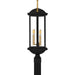 Myhouse Lighting Quoizel - CFD9010MBK - Three Light Outdoor Post Lantern - Crestfield - Matte Black