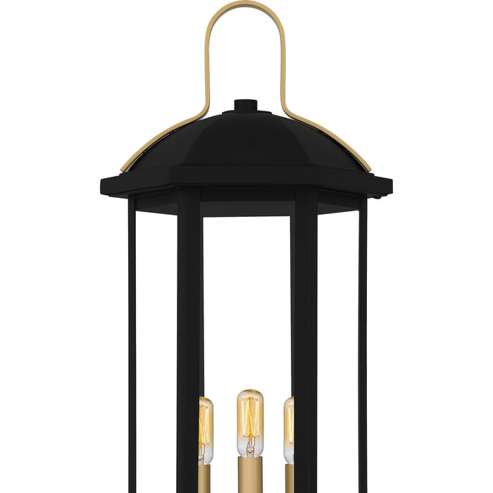 Myhouse Lighting Quoizel - CFD9010MBK - Three Light Outdoor Post Lantern - Crestfield - Matte Black