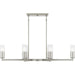 Myhouse Lighting Quoizel - CRZ648BN - Six Light Linear Chandelier - Cruz - Brushed Nickel