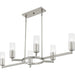 Myhouse Lighting Quoizel - CRZ648BN - Six Light Linear Chandelier - Cruz - Brushed Nickel