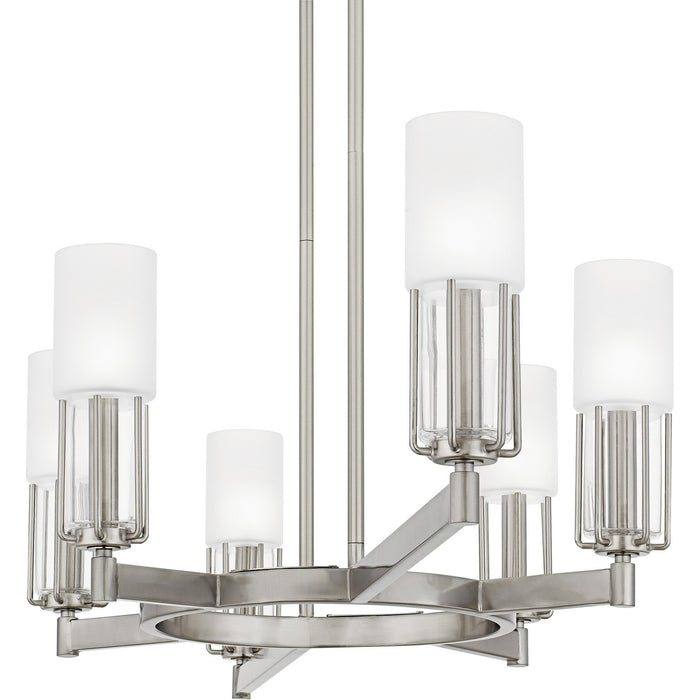 Myhouse Lighting Quoizel - CRZ648BN - Six Light Linear Chandelier - Cruz - Brushed Nickel
