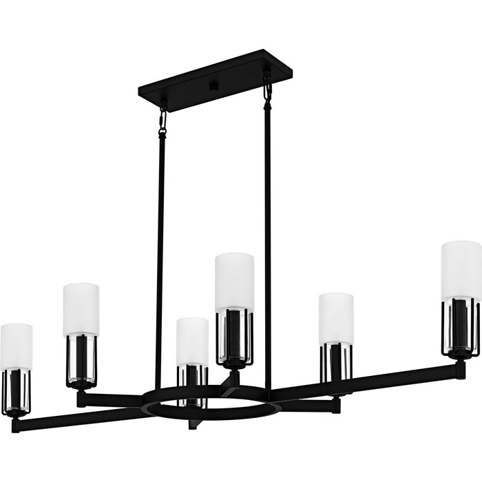 Myhouse Lighting Quoizel - CRZ648MBK - Six Light Linear Chandelier - Cruz - Matte Black