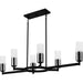 Myhouse Lighting Quoizel - CRZ648MBK - Six Light Linear Chandelier - Cruz - Matte Black