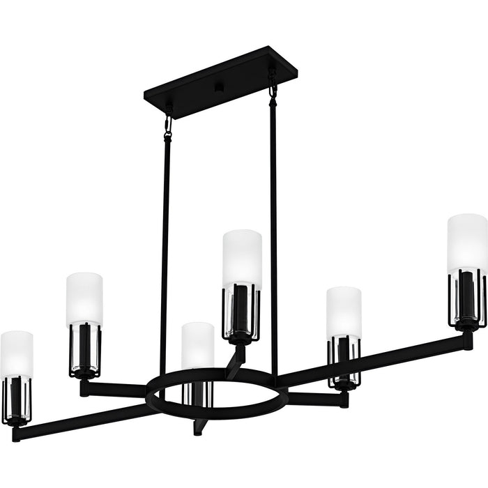 Myhouse Lighting Quoizel - CRZ648MBK - Six Light Linear Chandelier - Cruz - Matte Black