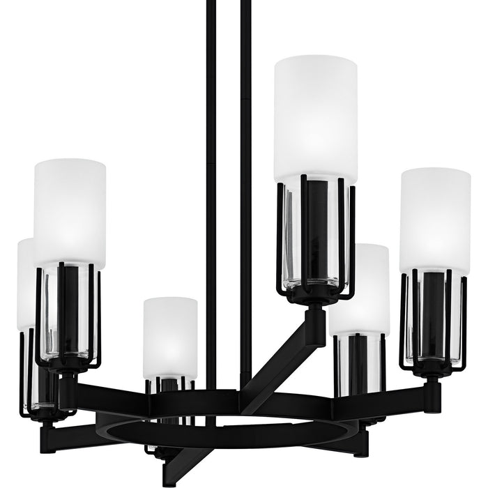Myhouse Lighting Quoizel - CRZ648MBK - Six Light Linear Chandelier - Cruz - Matte Black
