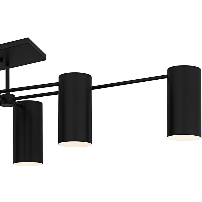 Myhouse Lighting Quoizel - FLD1750MBK - Six Light Semi-Flush Mount - Foreland - Matte Black