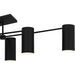 Myhouse Lighting Quoizel - FLD1750MBK - Six Light Semi-Flush Mount - Foreland - Matte Black