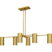 Myhouse Lighting Quoizel - FLD650BRG - Six Light Linear Chandelier - Foreland - Brushed Gold