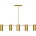 Myhouse Lighting Quoizel - FLD650BRG - Six Light Linear Chandelier - Foreland - Brushed Gold