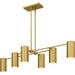 Myhouse Lighting Quoizel - FLD650BRG - Six Light Linear Chandelier - Foreland - Brushed Gold