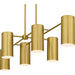 Myhouse Lighting Quoizel - FLD650BRG - Six Light Linear Chandelier - Foreland - Brushed Gold