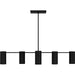 Myhouse Lighting Quoizel - FLD650MBK - Six Light Linear Chandelier - Foreland - Matte Black