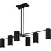 Myhouse Lighting Quoizel - FLD650MBK - Six Light Linear Chandelier - Foreland - Matte Black