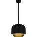 Myhouse Lighting Quoizel - FRK1812MBK - Three Light Pendant - Frankie - Matte Black