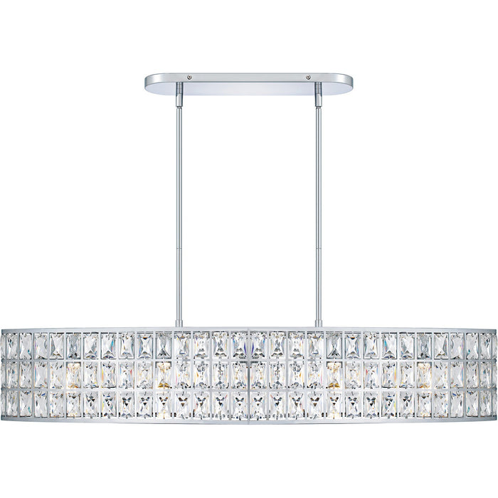 Myhouse Lighting Quoizel - GIB542C - Five Light Linear Chandelier - Gibson - Polished Chrome
