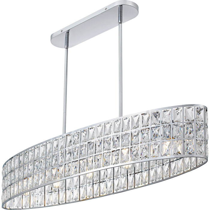 Myhouse Lighting Quoizel - GIB542C - Five Light Linear Chandelier - Gibson - Polished Chrome
