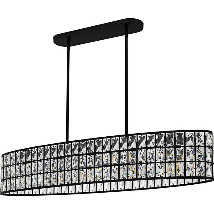 Myhouse Lighting Quoizel - GIB542MBK - Five Light Linear Chandelier - Gibson - Matte Black