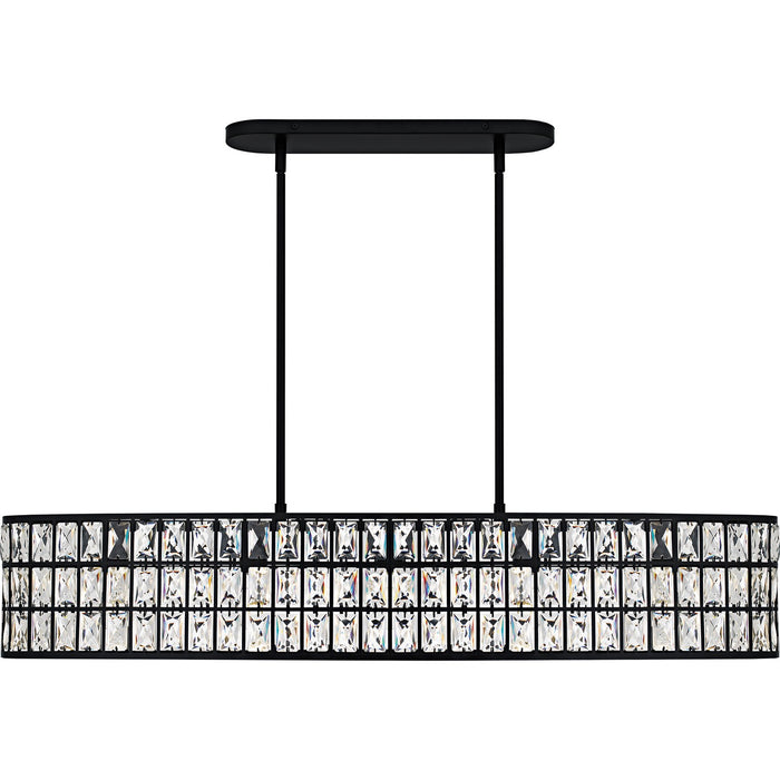 Myhouse Lighting Quoizel - GIB542MBK - Five Light Linear Chandelier - Gibson - Matte Black