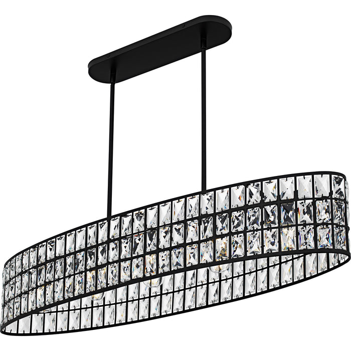 Myhouse Lighting Quoizel - GIB542MBK - Five Light Linear Chandelier - Gibson - Matte Black