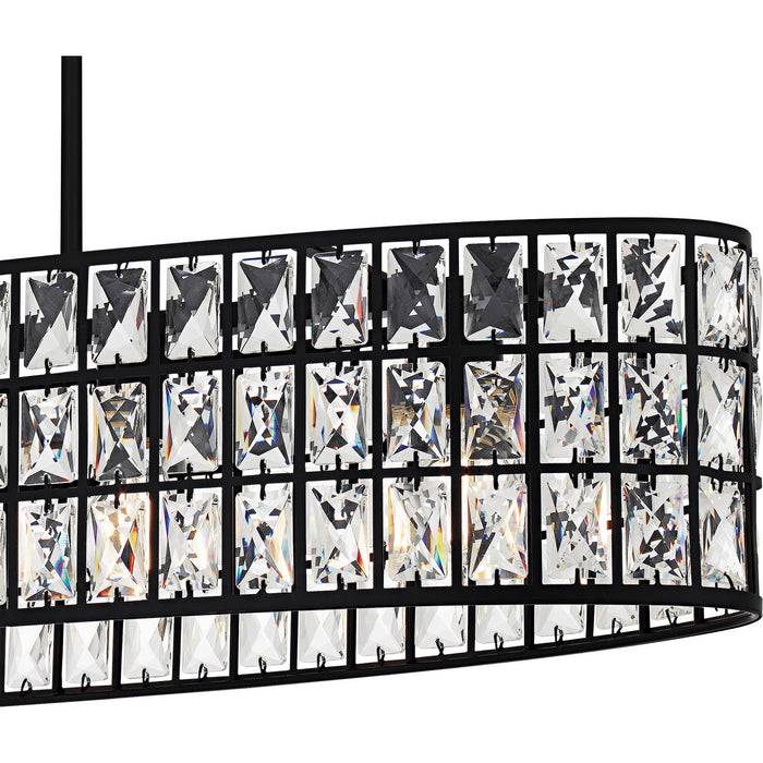 Myhouse Lighting Quoizel - GIB542MBK - Five Light Linear Chandelier - Gibson - Matte Black