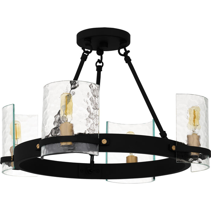 Myhouse Lighting Quoizel - GLC1720MBK - Four Light Semi-Flush Mount - Gloucester - Matte Black