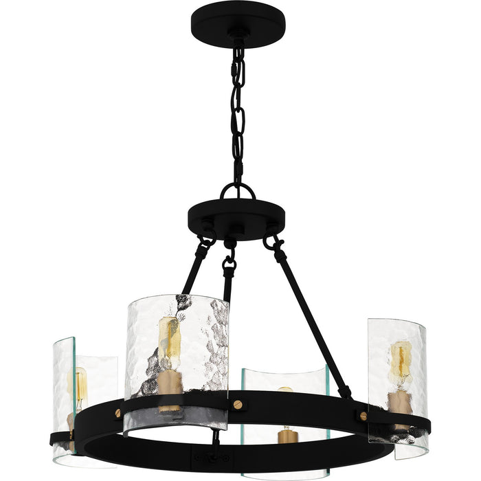 Myhouse Lighting Quoizel - GLC5020MBK - Four Light Chandelier - Gloucester - Matte Black