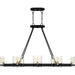 Myhouse Lighting Quoizel - GLC842MBK - Eight Light Linear Chandelier - Gloucester - Matte Black