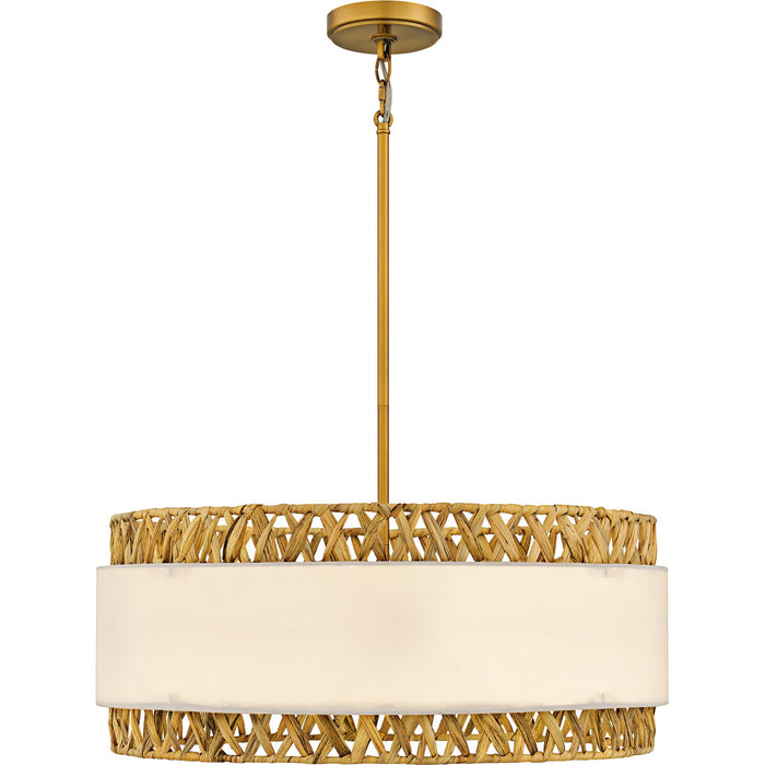 Myhouse Lighting Quoizel - KAT2824BRG - Five Light Pendant - Kate - Brushed Gold