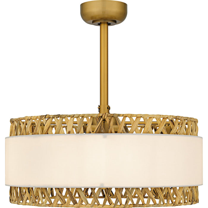 Myhouse Lighting Quoizel - KAT3124BRG - Four Light Fan Light - Kate - Brushed Gold