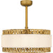 Myhouse Lighting Quoizel - KAT3124BRG - Four Light Fan Light - Kate - Brushed Gold